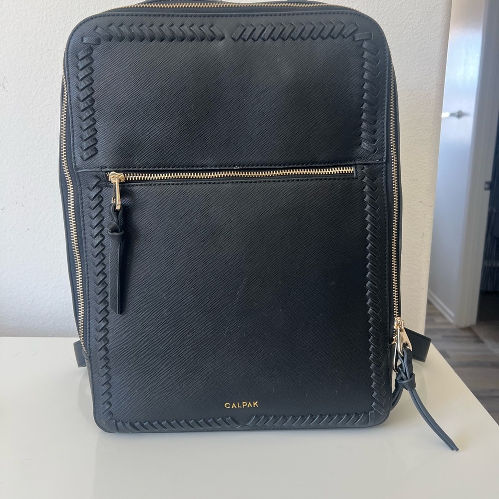 Calpak Black Backpack Elegant Minimalist Design
